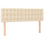 kontinentalseng med madras 140x190 cm stof cremefarvet