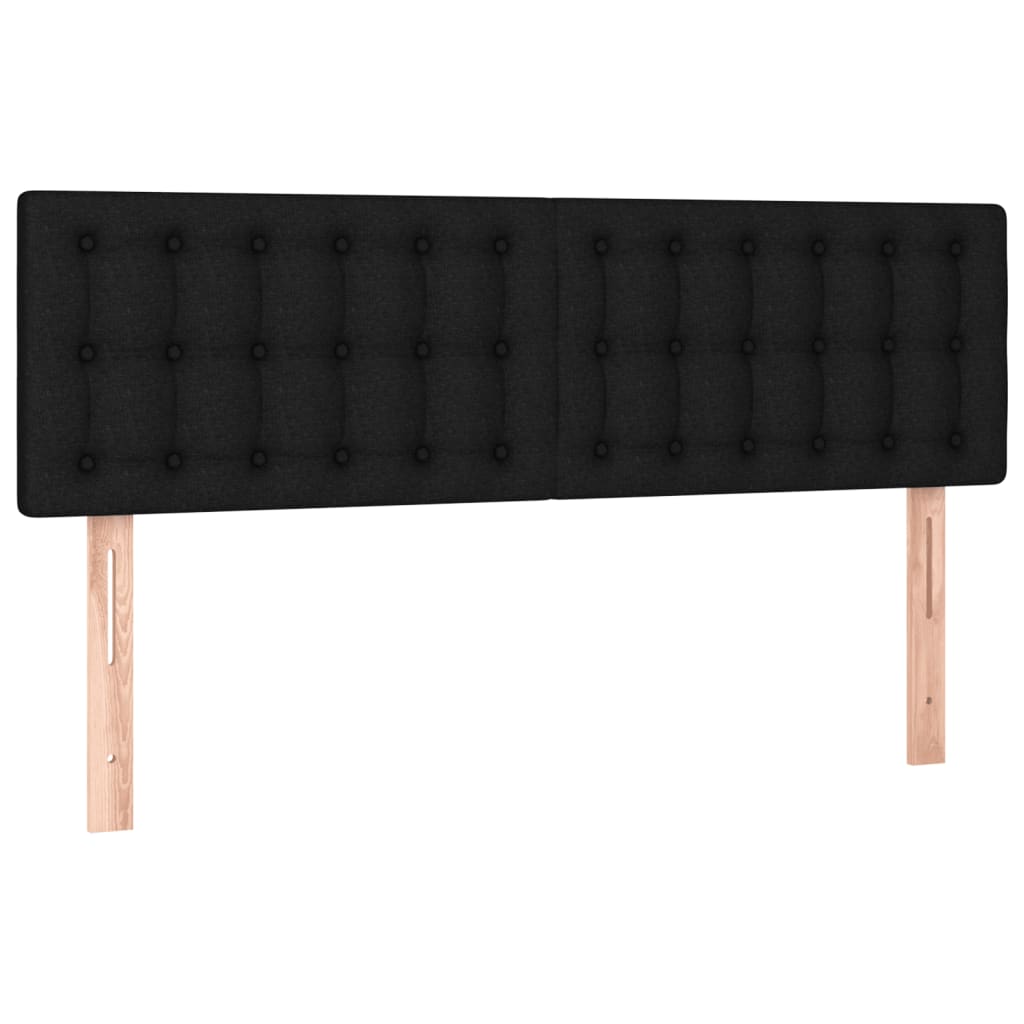 kontinentalseng med madras 140x200 cm stof sort