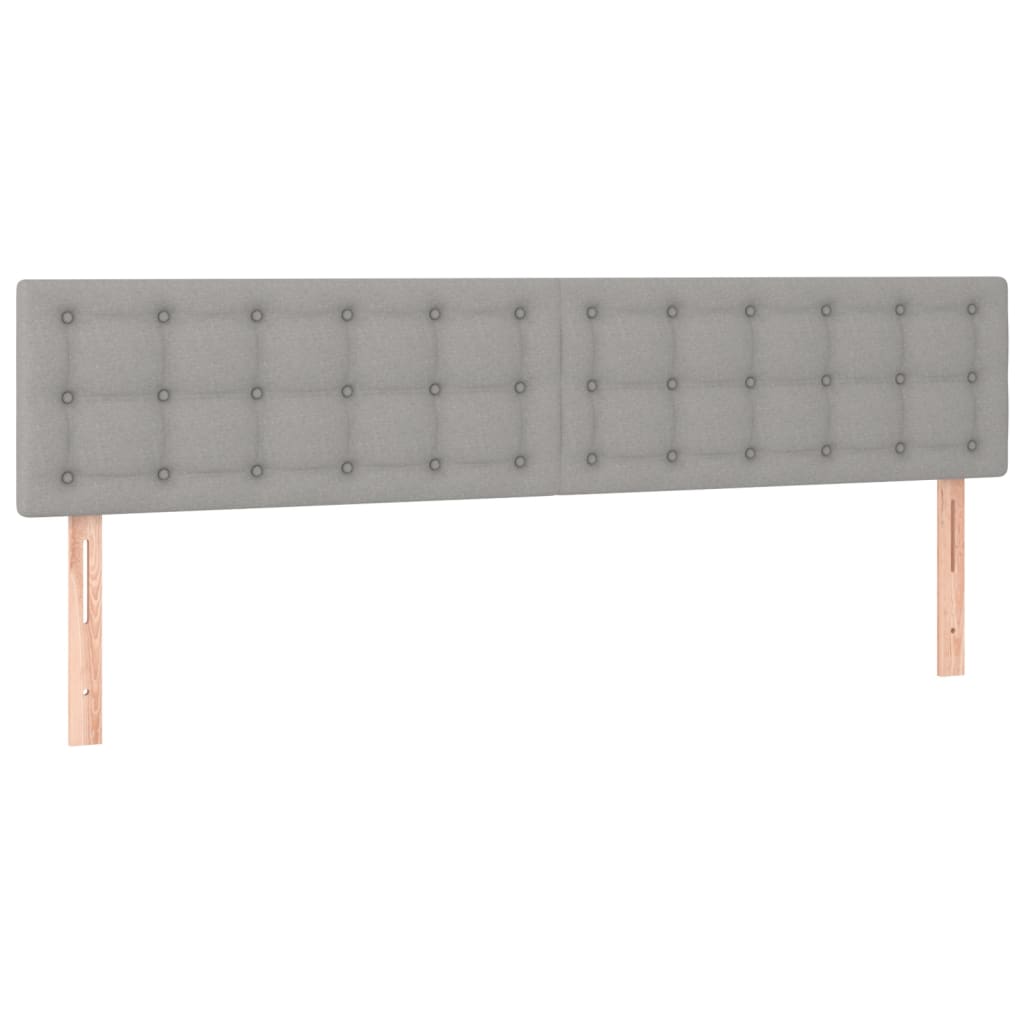 kontinentalseng med madras 200x200 cm stof lysegrå