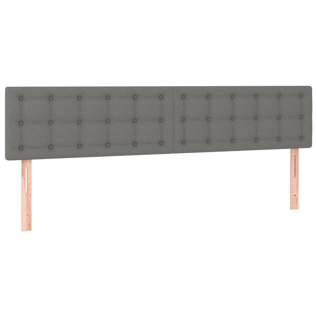 kontinentalseng med madras 200x200 cm stof mørkegrå