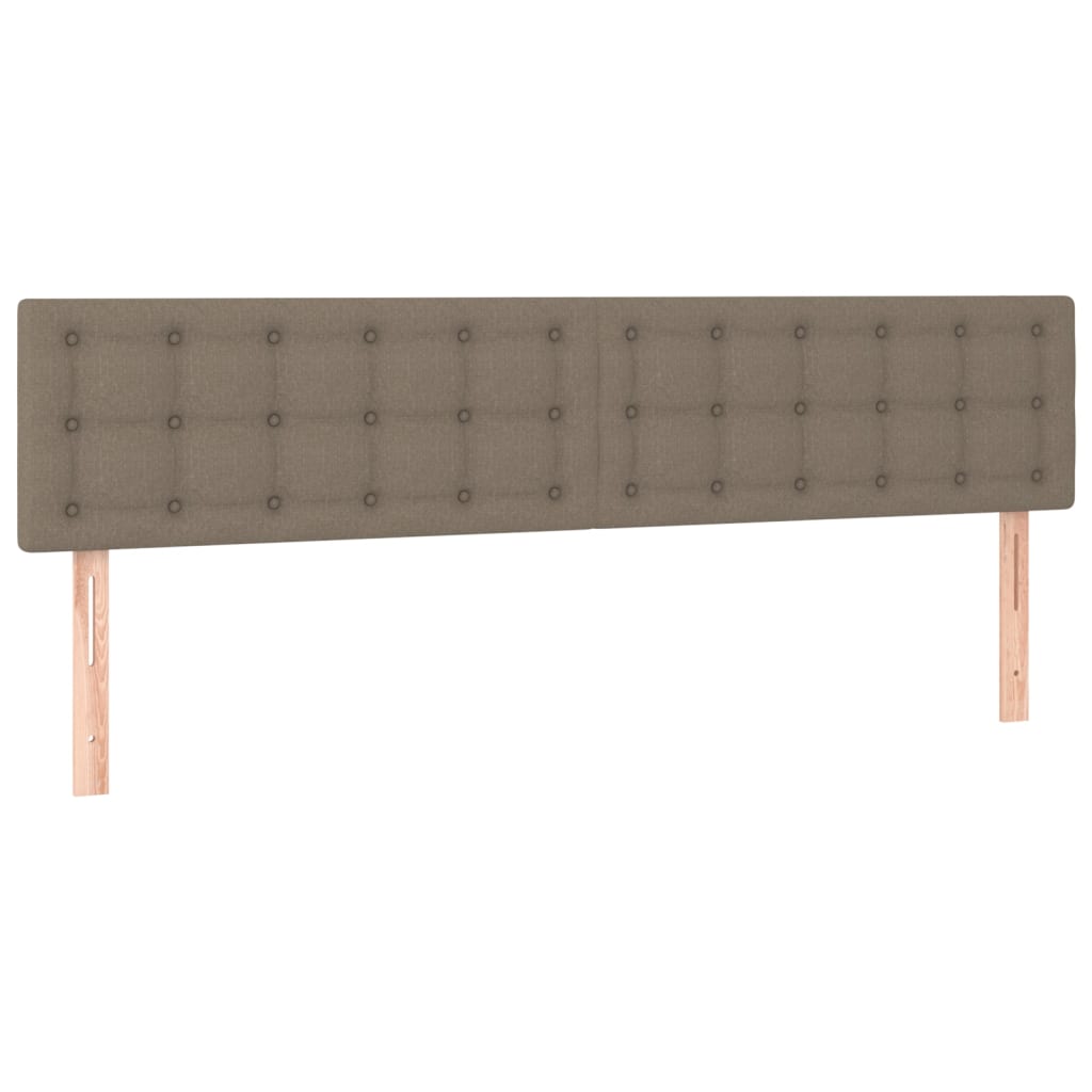 kontinentalseng med madras 200x200 cm stof gråbrun