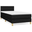 kontinentalseng med madras 80x200 cm stof sort