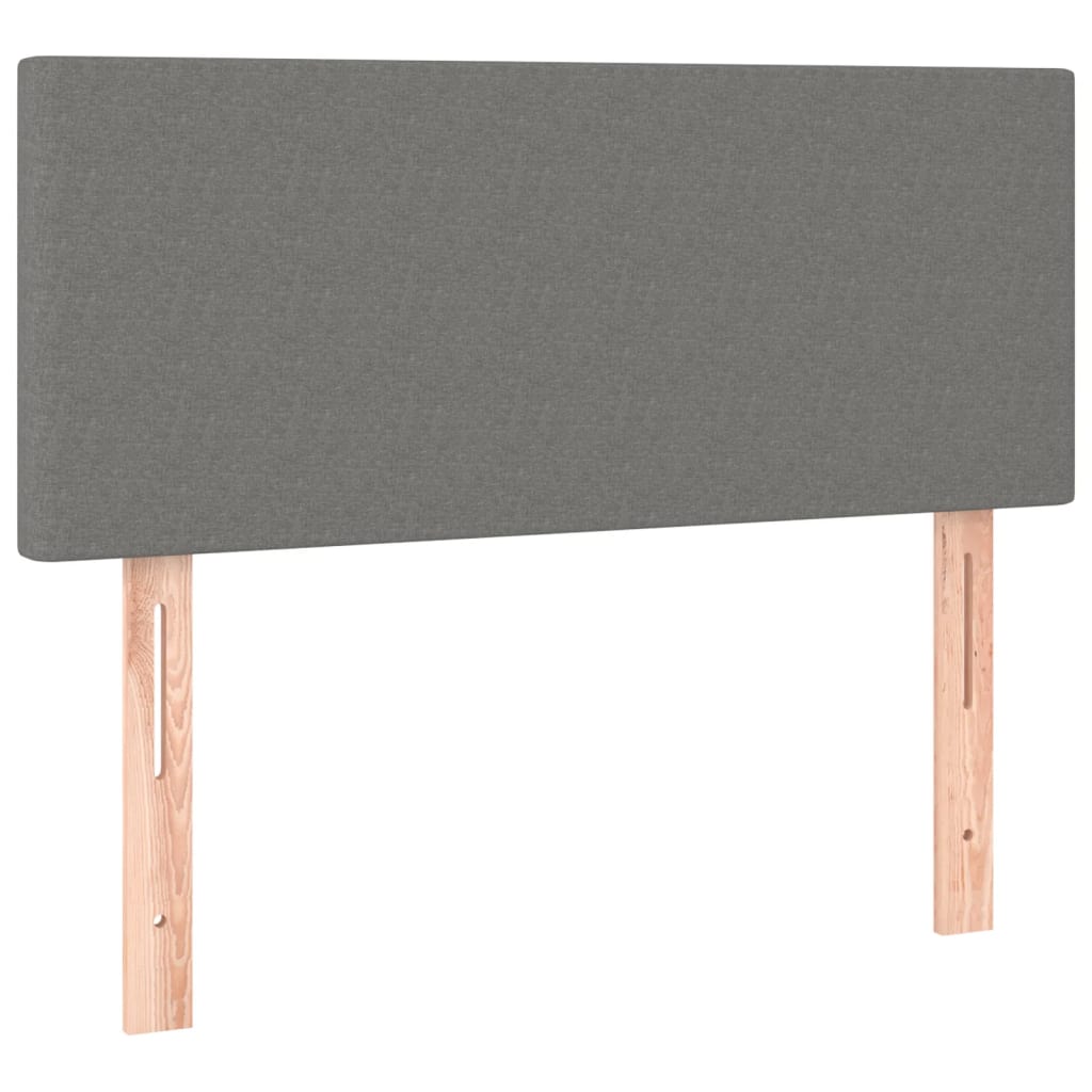 kontinentalseng med madras 90x190 cm stof mørkegrå