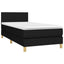 kontinentalseng med madras 90x190 cm stof sort