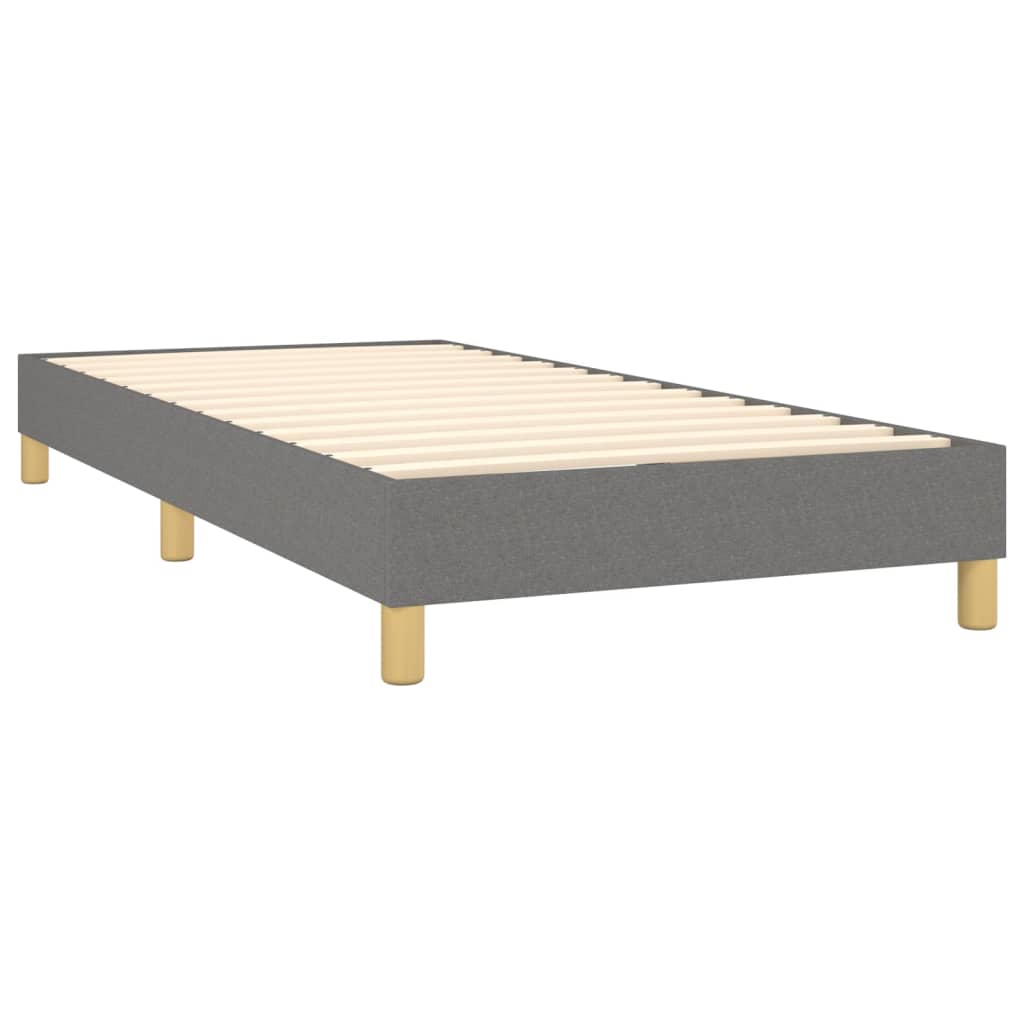 kontinentalseng med madras 90x200 cm stof mørkegrå