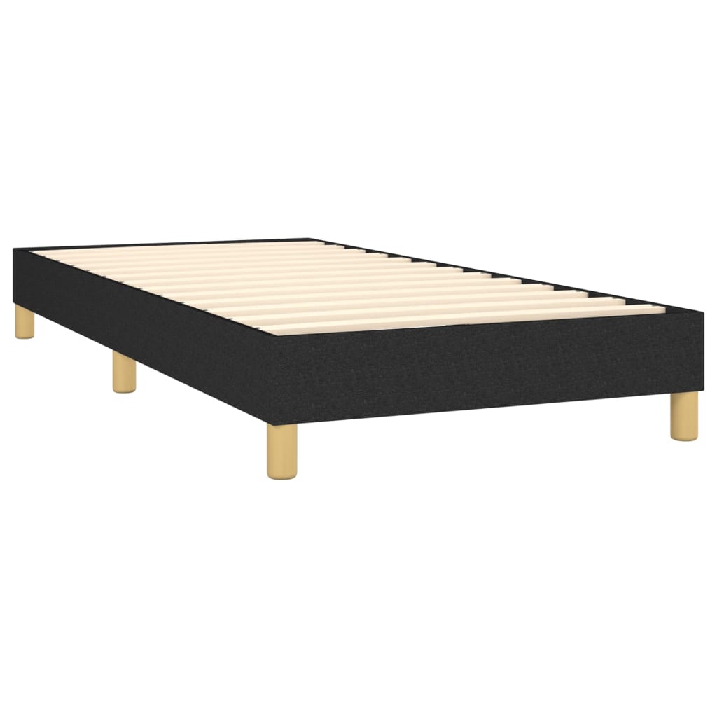 kontinentalseng med madras 90x200 cm stof sort