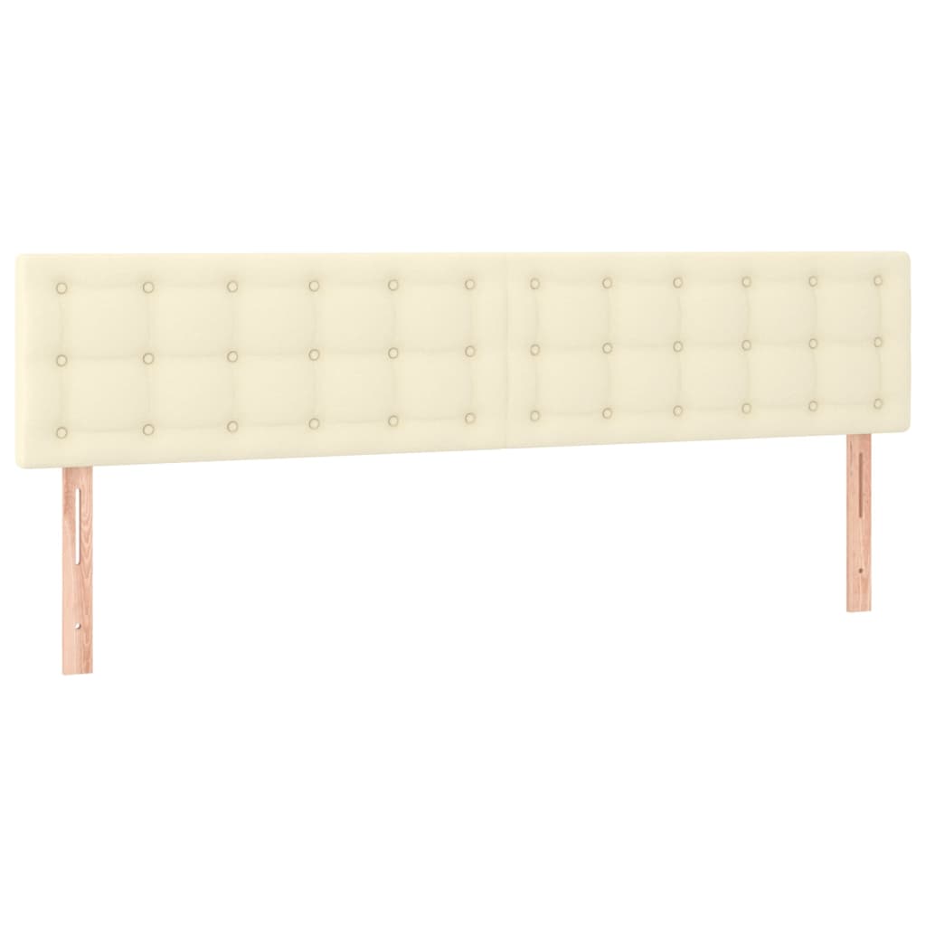 kontinentalseng med madras 180x200 cm kunstlæder cremefarvet