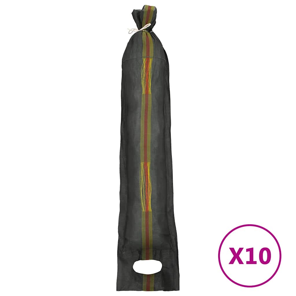 sandsække 10 stk. 103x25 cm HDPE mørkegrøn