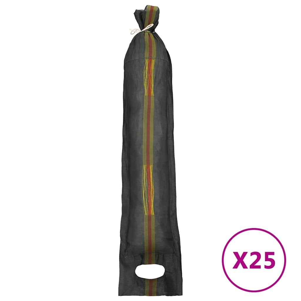 sandsække 25 stk. 103x25 cm HDPE mørkegrøn