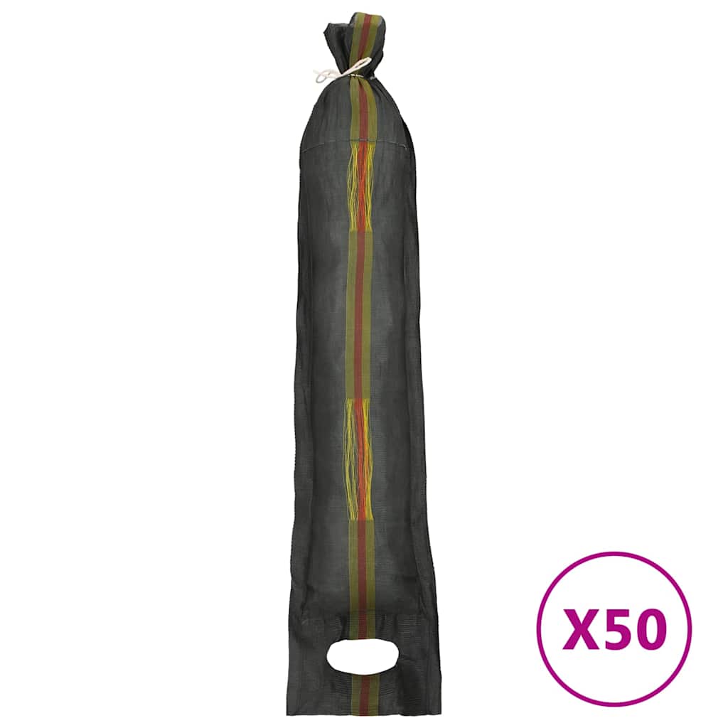 sandsække 50 stk. 103x25 cm HDPE mørkegrøn