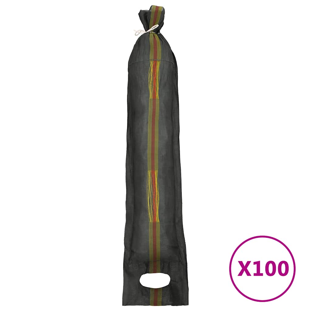 sandsække 100 stk. 103x25 cm HDPE mørkegrøn