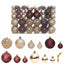 julekugler 100 stk. 3 / 4 / 6 cm champagnefarvet og brun