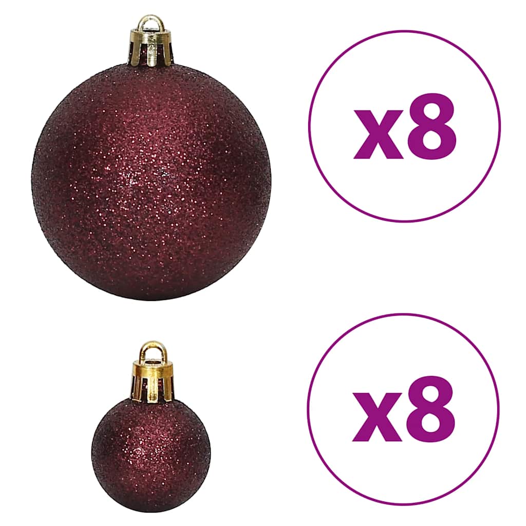 julekugler 100 stk. 3 / 4 / 6 cm champagnefarvet og brun
