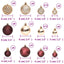 julekugler 100 stk. 3 / 4 / 6 cm champagnefarvet og brun