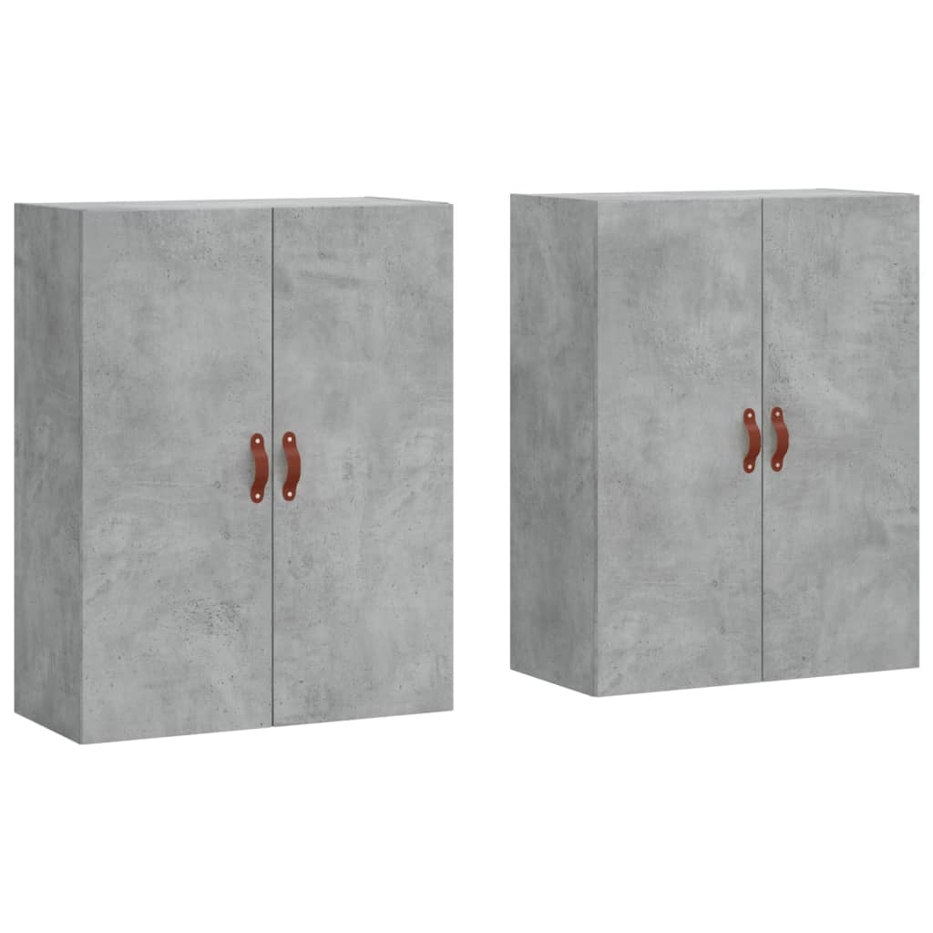 vægskabe 2 stk. 69,5x34x90 cm betongrå