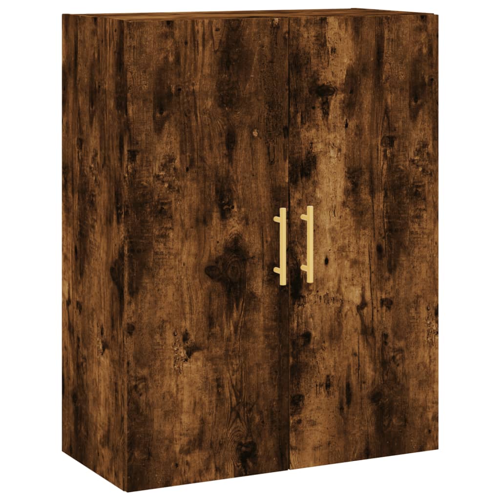 vægskabe 2 stk. 69,5x34x90 cm røget sonoma-eg
