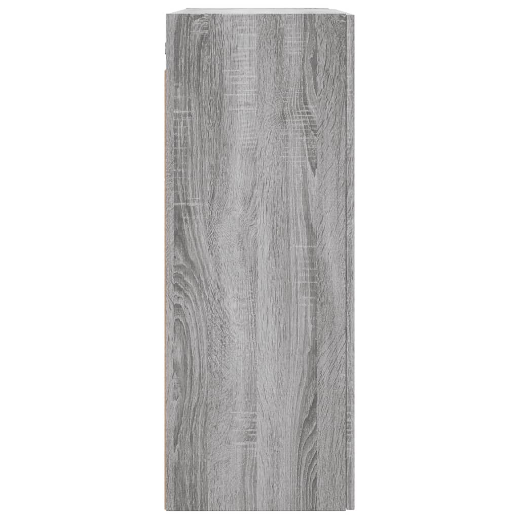 vægskabe 2 stk. 69,5x34x90 cm grå sonoma-eg