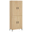 højskab 69,5x34x180 cm konstrueret træ sonoma-eg