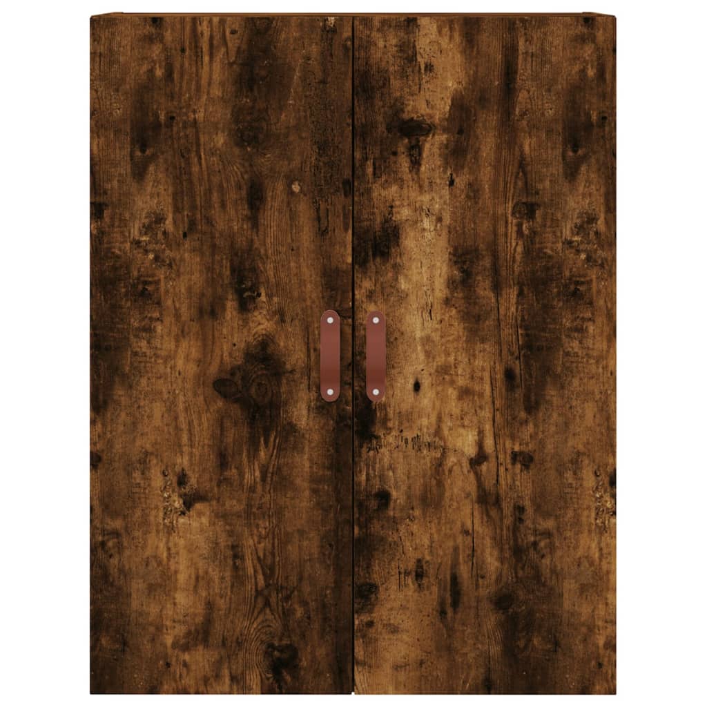 højskab 69,5x34x180 cm konstrueret træ røget egetræsfarve