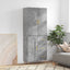 højskab 69,5x34x180 cm konstrueret træ betongrå