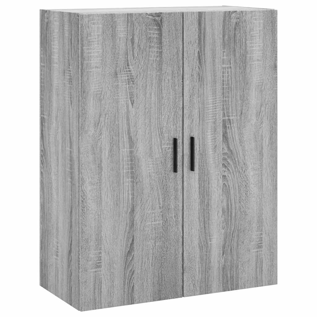 højskab 69,5x34x180 cm konstrueret træ grå sonoma-eg
