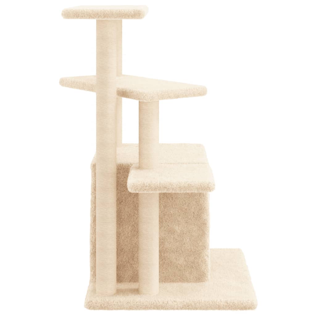 kradsetræ med sisalkradsestolper 83,5 cm cremefarvet