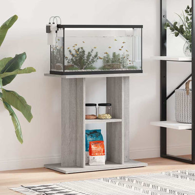 akvariestativ grå Sonoma 60x30x60 cm konstrueret træ
