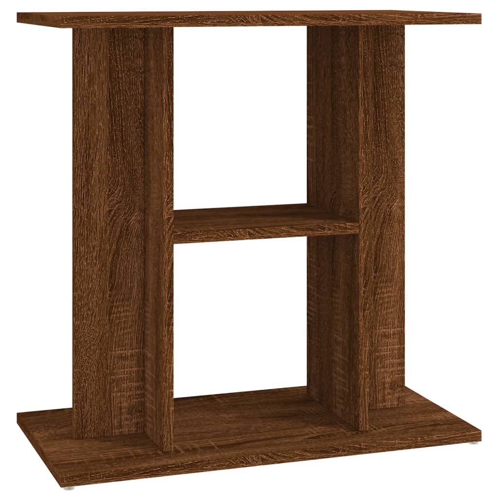 akvariebord 60x30x60 cm konstrueret træ brun egetræsfarve