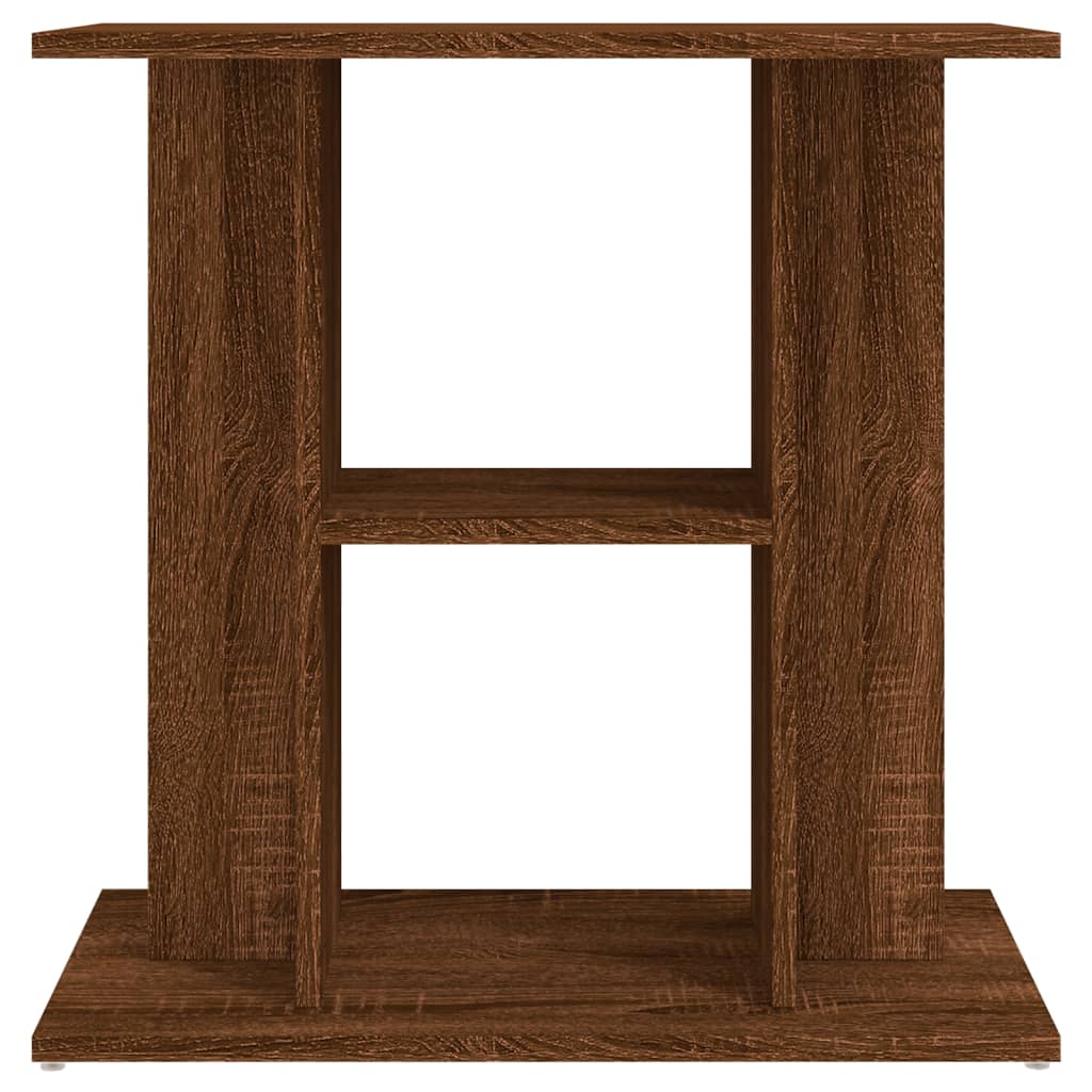 akvariebord 60x30x60 cm konstrueret træ brun egetræsfarve