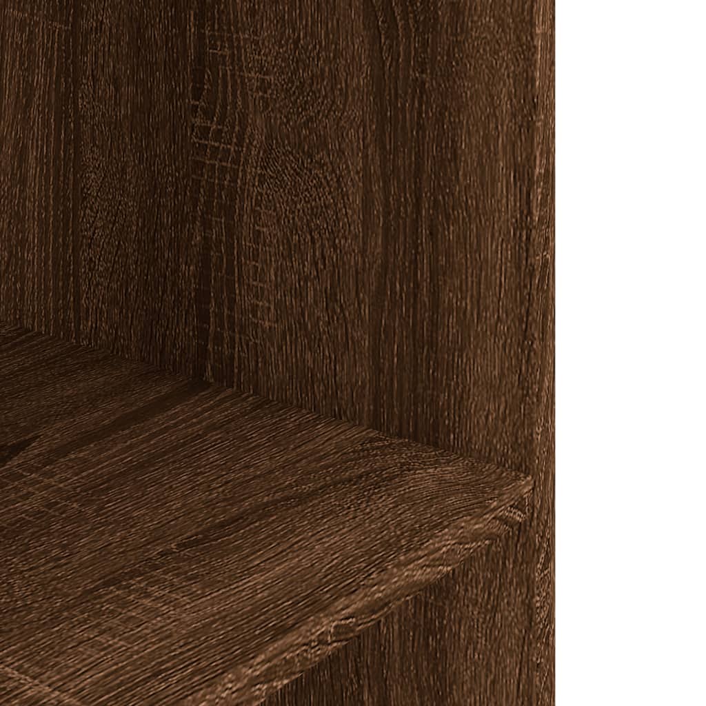 akvariebord 60x30x60 cm konstrueret træ brun egetræsfarve