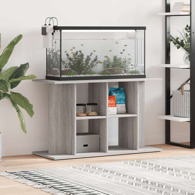 akvariebord 100x40x60 cm konstrueret træ grå sonoma-eg