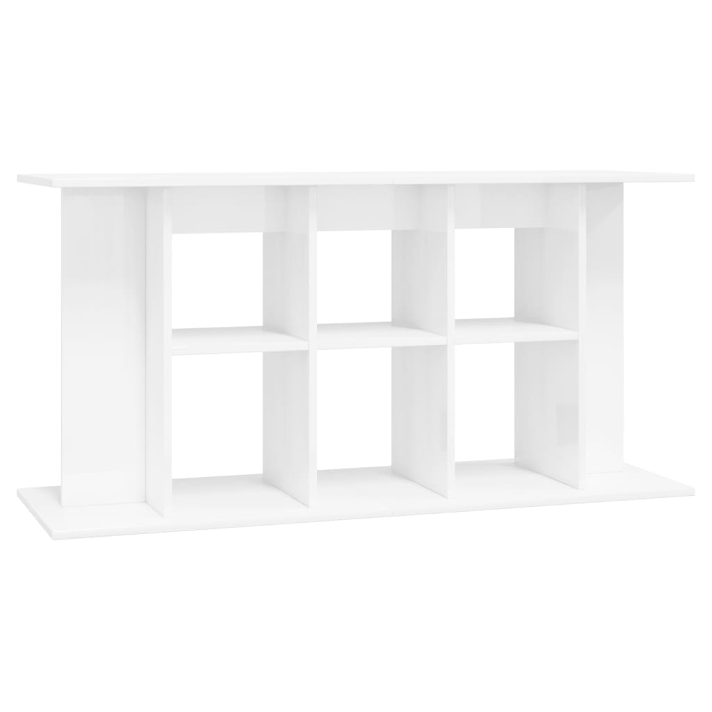 akvariebord 120x40x60 cm konstrueret træ hvid højglans