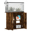 akvariebord 81x36x73 cm konstrueret træ røget egetræsfarve