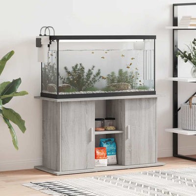 akvariebord 101x41x58 cm konstrueret træ grå sonoma-eg