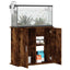 akvariebord 81x36x73 cm konstrueret træ røget egetræsfarve