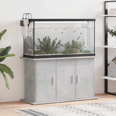 akvariestativ betongrå 101x41x58 cm konstrueret træ