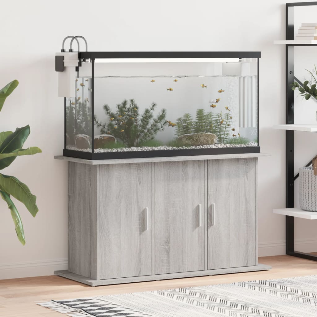 akvariebord 101x41x58 cm konstrueret træ grå sonoma-eg billede