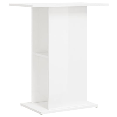 akvariebord 60,5x36x72,5 cm konstrueret træ hvid højglans