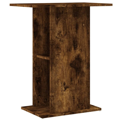 akvariebord 60,5x36x72,5 cm konstrueret træ røget egetræsfarve