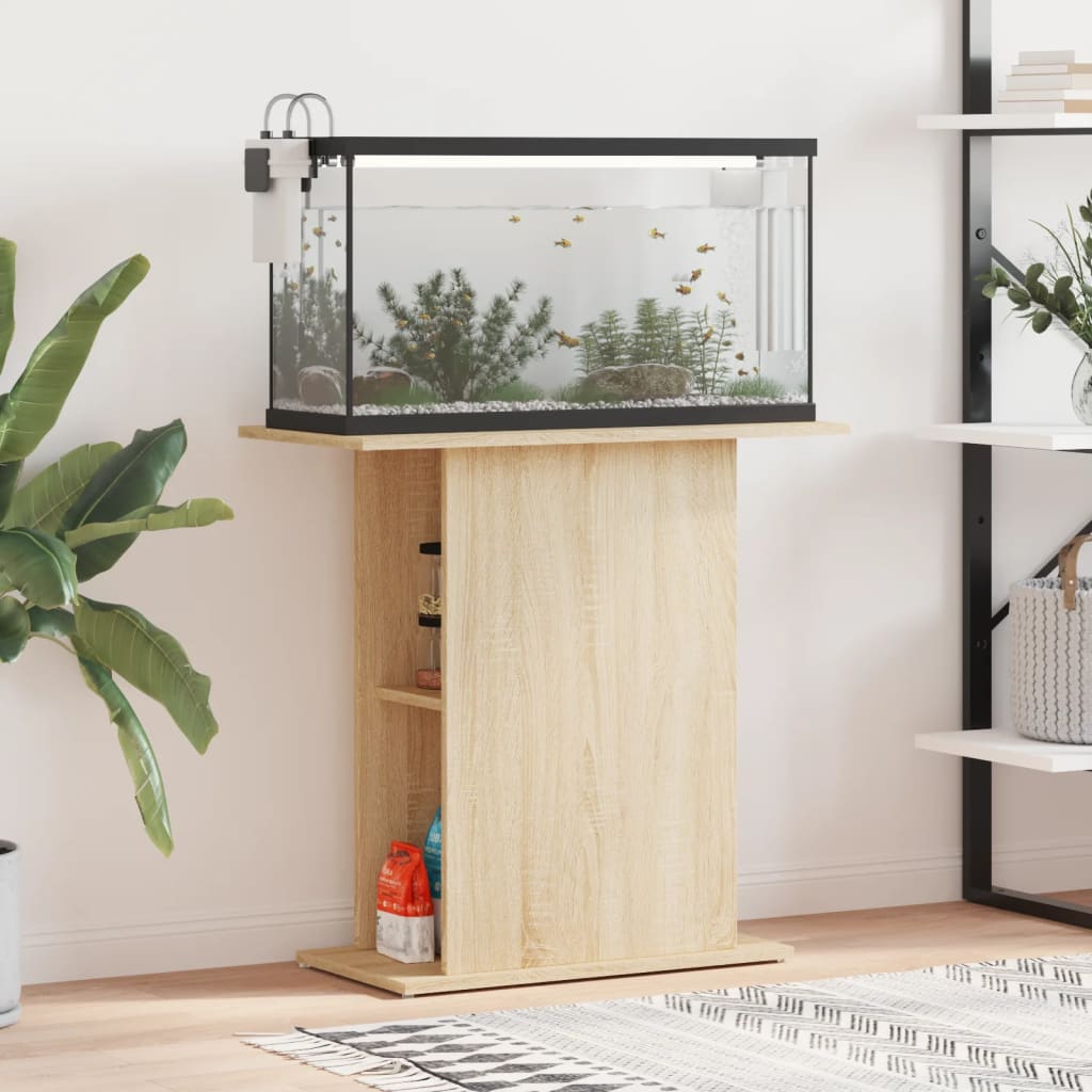 akvariestativ Sonoma eg 75x36x72,5 cm konstrueret træ billede