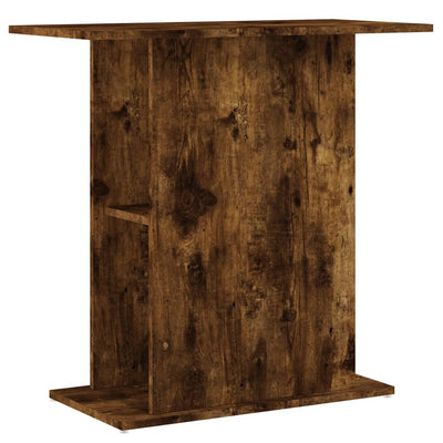 akvariebord 75x36x72,5 cm konstrueret træ røget egetræsfarve
