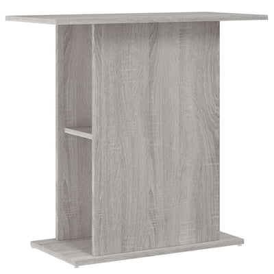 akvariebord 75x36x72,5 cm konstrueret træ grå sonoma-eg
