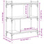 bogreol 76x32x88 cm 3 hylder konstrueret træ røget eg
