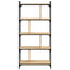 bogreol 76x32x158 cm 5 hylder konstrueret træ sonoma-eg