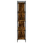 bogreol 76x32x158 cm 5 hylder konstrueret træ røget eg