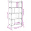 bogreol 76x32x158 cm 5 hylder konstrueret træ brunt eg