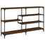 konsolbord 160x32x95 cm konstrueret træ brun egetræsfarve