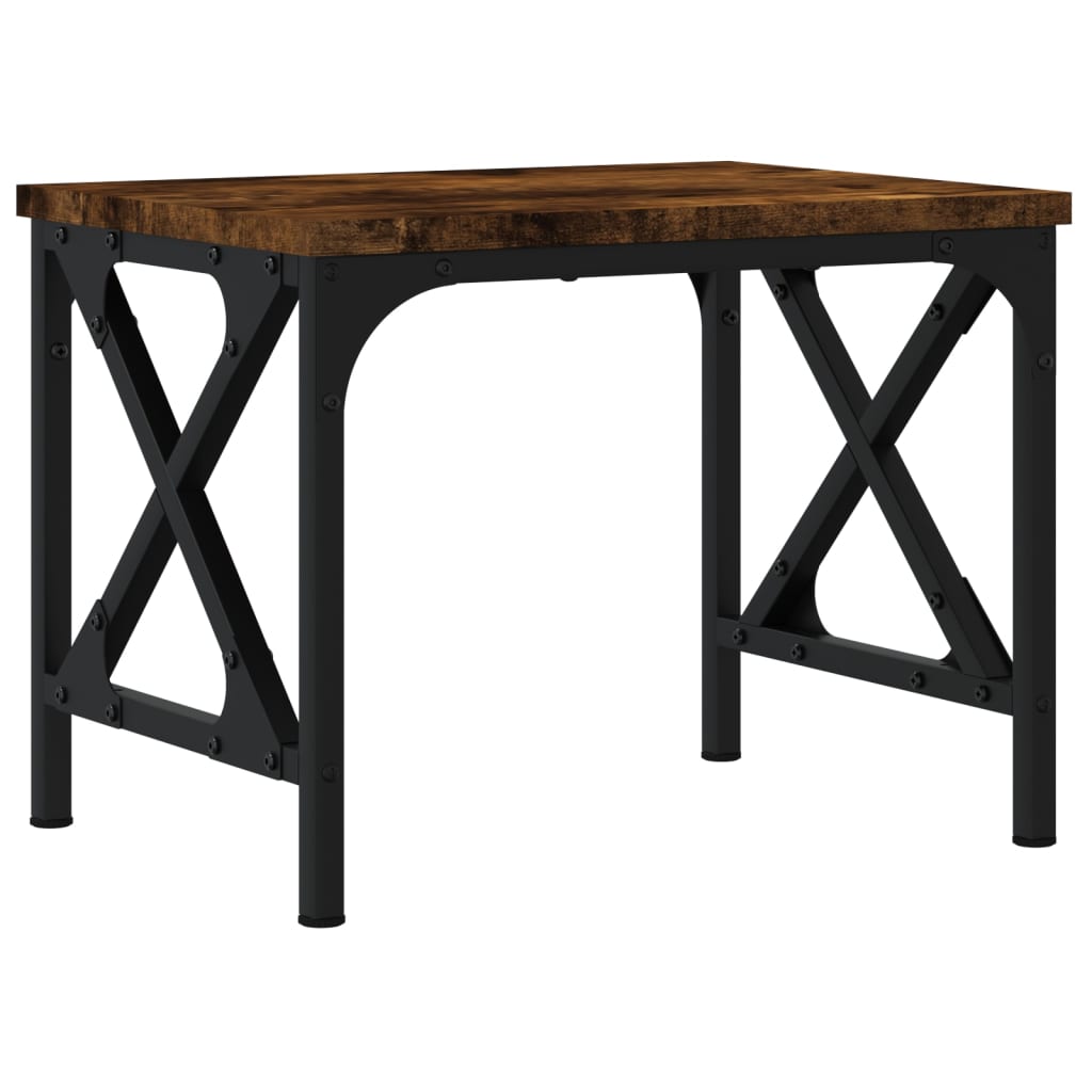 printerstativ 40x30x31 cm konstrueret træ røget egetræ