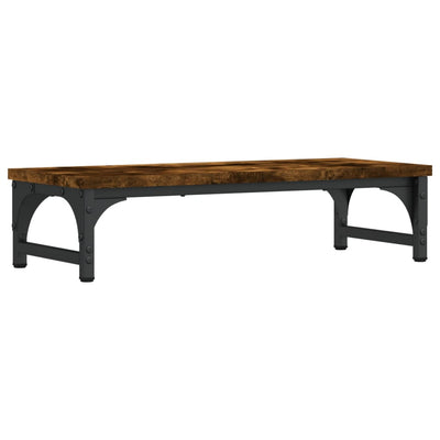 skærmstander 55x23x14 cm konstrueret træ røget egetræsfarve