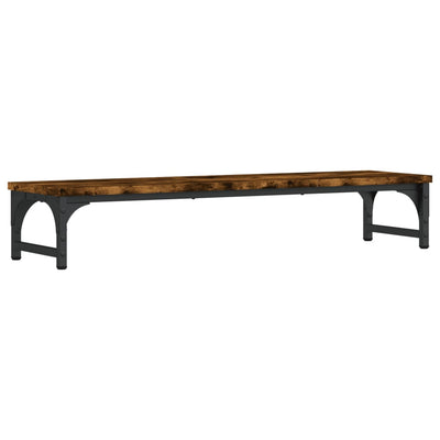 skærmstander 85x23x15,5 cm konstrueret træ røget egetræsfarve